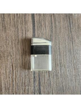 Vintage Ritepoint Lighter Tri Tone Clear Black Silver 1950's Made in USA